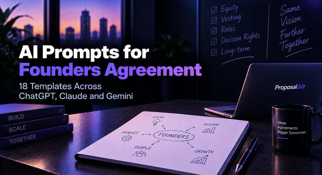 AI Prompts for Founders Agreement: 18 Templates Across ChatGPT, Claude And Gemini