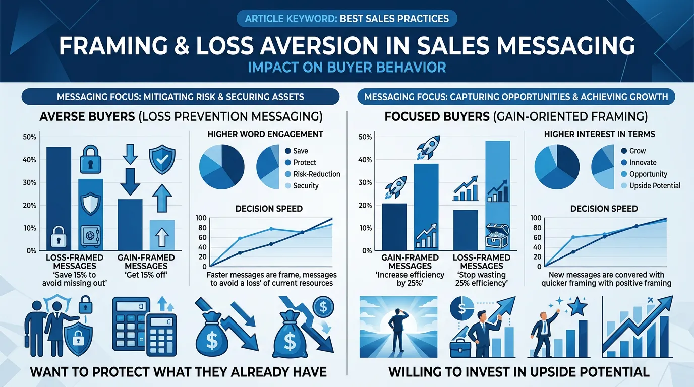 Infographic: Framing and Loss Aversion in Sales Messaging - best sales practices